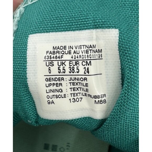 Converse Chuck Taylor Double Tongue Shoes Junior Sz 6 Sneakers Gray Teal Canvas - Picture 9 of 9